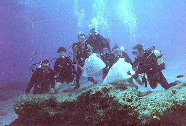 environmental cleanup divers in Cyprus