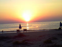 Sunset at the Venus Beach Hotel in Paphos Cyprus